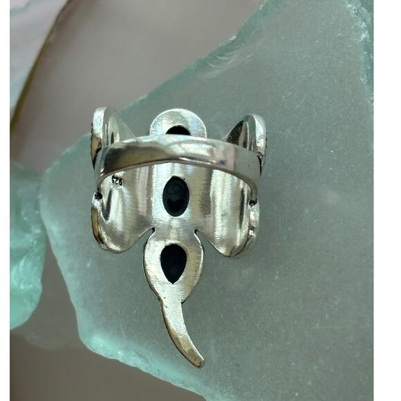 925 Sterling Black Onyx Dragonfly Ring - Picture 6 of 6